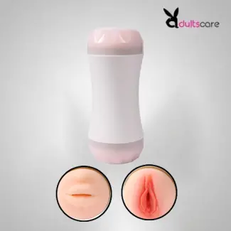 Mouth & Vagina Double End Male Masturbator Cup