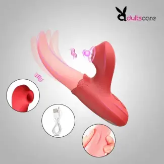 Rechargeable Silicone Tongue Multi Vibrator Clitoris Sucker